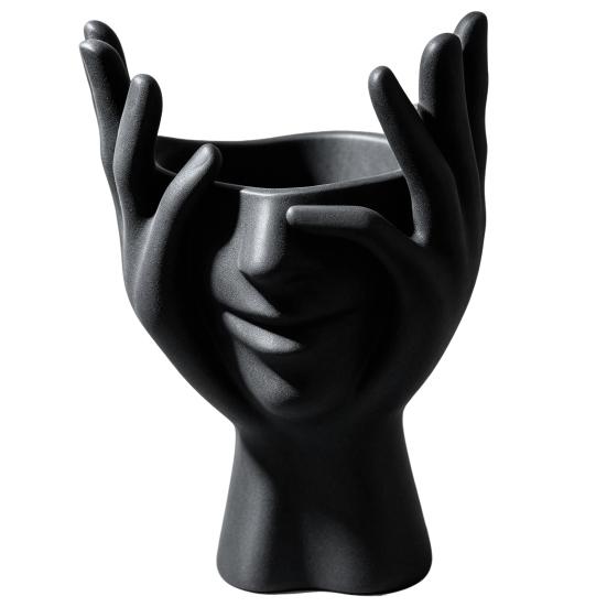 Современный настольный аксессуар для друзей 3D-печатная ваза-лицо, Держатель для ручек, держащий лицо, Арт-декор, Креативный держатель для кистей для макияжа, Современный минималистичный декор для дома