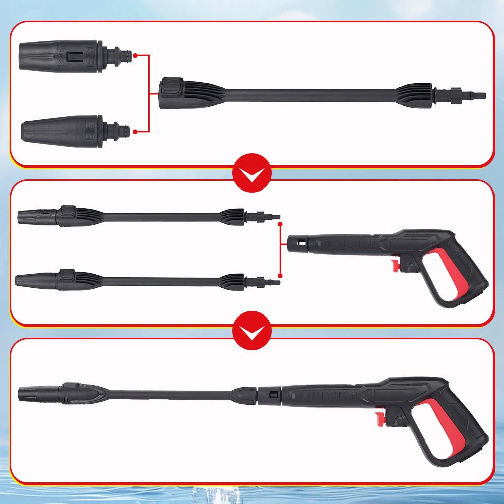 Пистолет для мойки автомобиля Пистолет-распылитель для мойки высокого давления Водяная струя Длина насадки Копье для бытовой или мойки высокого давления