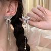 S925 Silver Tassel Butterfly Earrings - Trendy Long Luxury Design for Women
