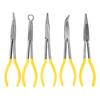 5Pcs Long Needle Nose Pliers Carbon Steel O Shape Clamp Hand Tool with NonSlip Handle