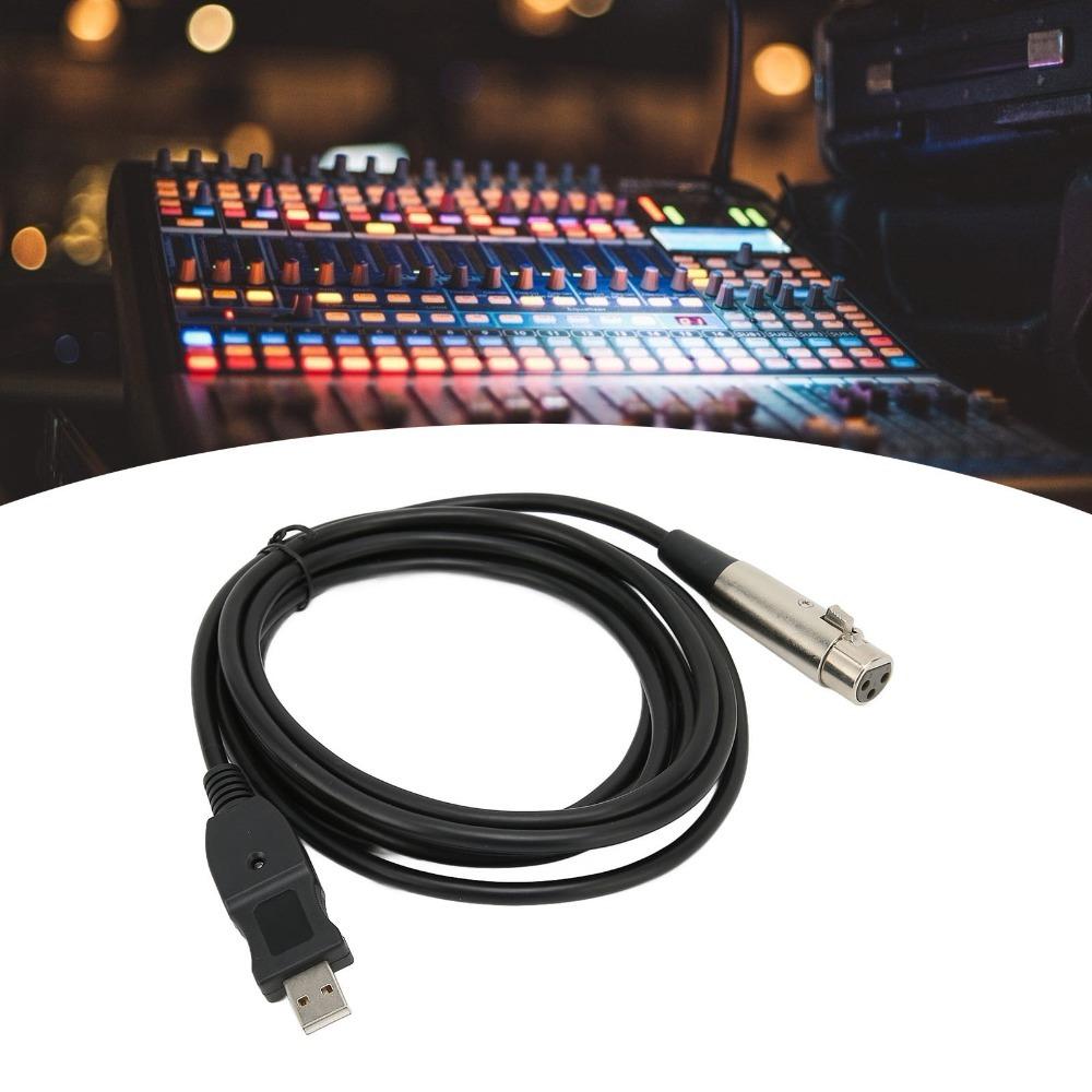 Plug and Play Microphone Converter Cable 9.8ft USB Mic Cable Musical Instrument Recording