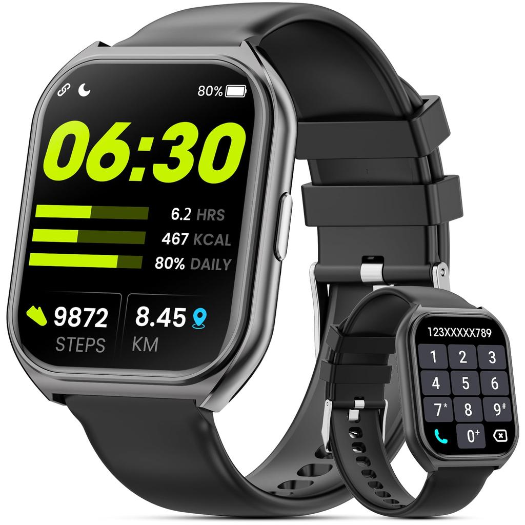 2025 New 1.85-inch Men Women's Smartwatch with Answer/100 Sports Modes/Message Reminder, IP67 Waterproof Fitness Tracker for Android Iphone Devices