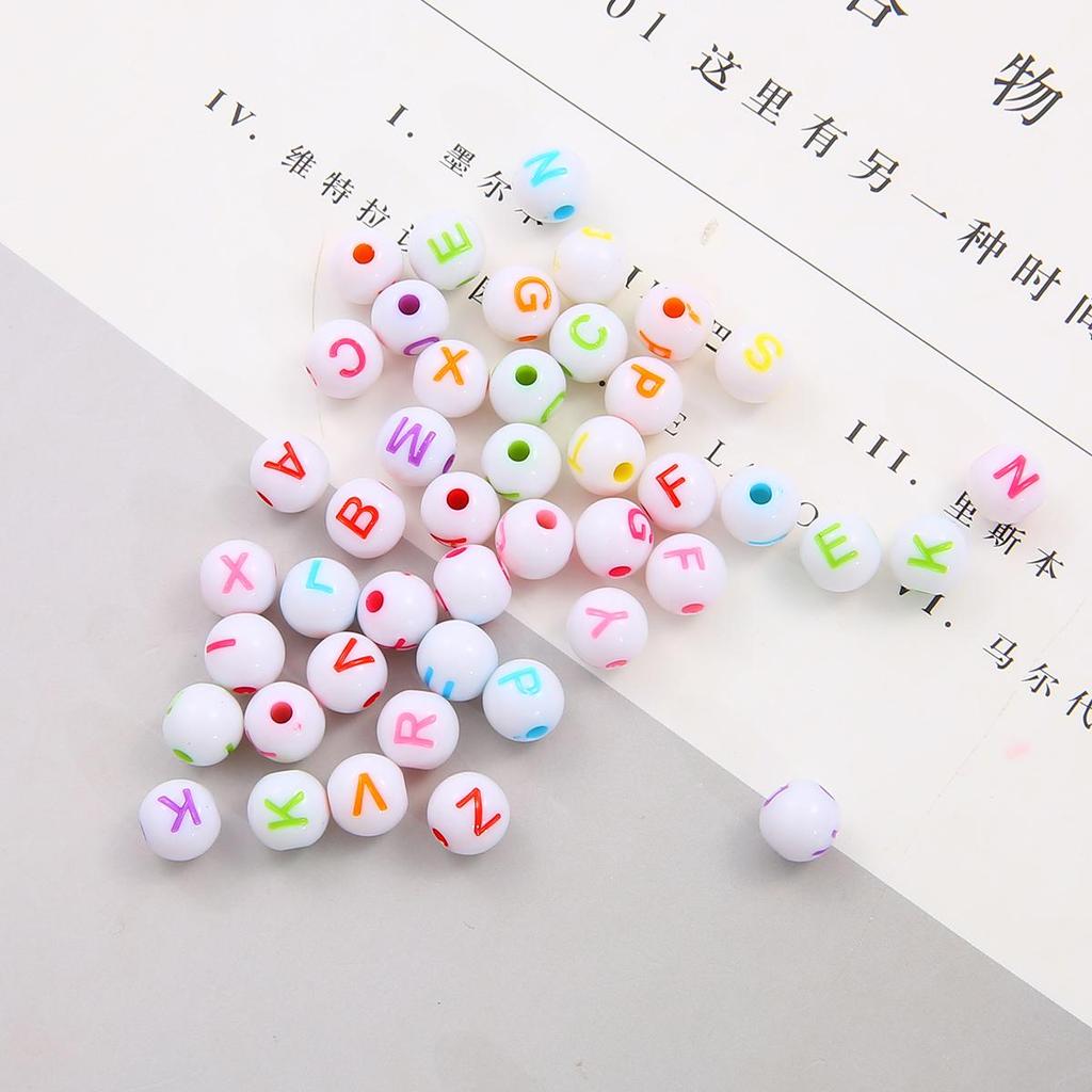 Акриловые бусины с буквами и геометрическими фигурами, алфавитные и фигурные подвески для изготовления украшений своими руками