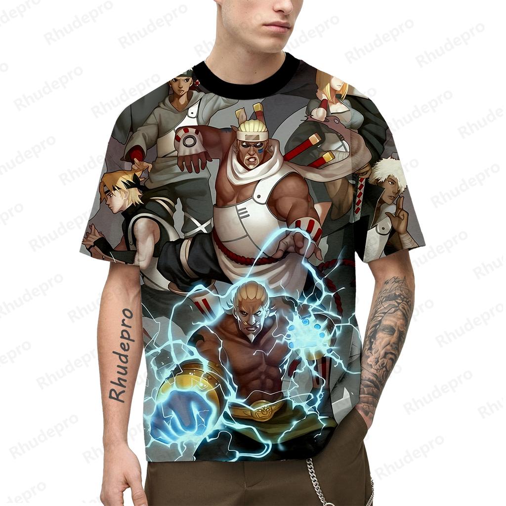 Harajuku Style Men Gift Trend Shirts Men's T Shirt Short Sleeve Y2k Clothes Anime 2024 Clothing Streetwear Summer