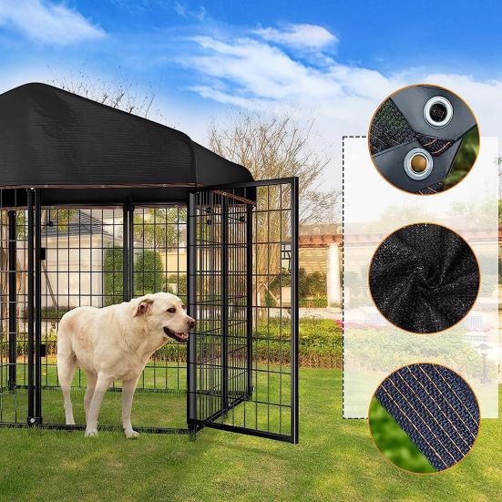 Black Shade Cloth with Grommets Thick Heat Insulation Outdoor Garden Greenhouse Balcony Patio Pergola Plants Flower Sunblock Shading Mesh Netting