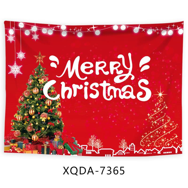 Рождественская Елка Гобелен Санта Клаус Висит Ткани Фон Ткани Рождественская Елка