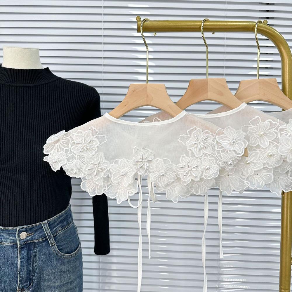 Белый женский кружевной воротник аксессуары для одежды плащ поддельные накладные воротники новый воротник знаки различия