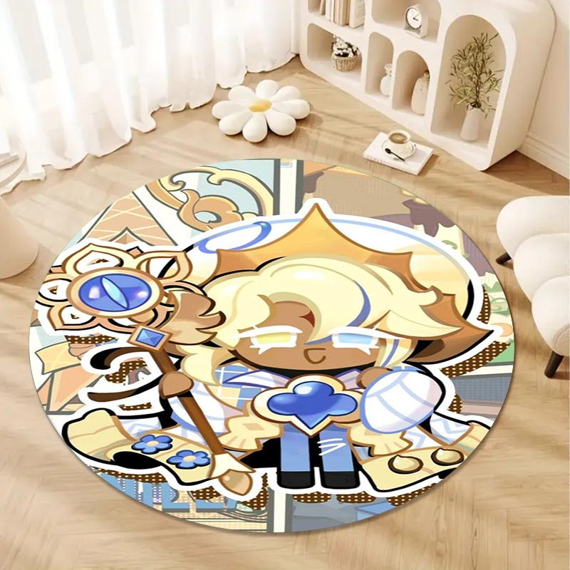 Круглый ковер Cookie Run Kingdom, Ковер для гостиной, спальни, дивана, игровой комнаты, Нескользящий коврик для пола18