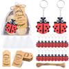 20 Set Ladybug Party Favors Include 20 Keychains,20 Thank You Tags And 20 Goodie Bags For Ladybug Lover, My Ladybug Themed Party