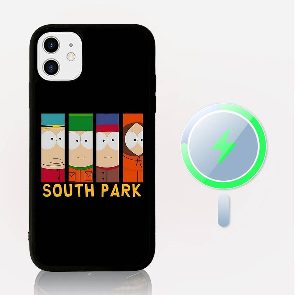 Cartoon Funny S-South-P-Park Phone Case Magnetic Case For IPhone 16 14 13 12 11 15 Pro Max Plus For Magsafe Wireless Charge Cove