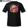 Floral Poodle Puppy Shirt Cute Dog Surrounded by Colorful Flowers and Butterflies