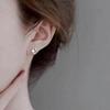 925 Silver Stud Earrings, High Polish Star Earrings, Dainty Hypoallergenic Ear Jewelry Stud Earrings for Women Girls