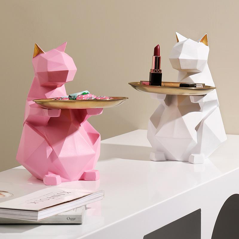 Креативный входной лоток для хранения ключей, украшение для гостиной, телевизора, кошки, украшение для дома, подарок на новоселье