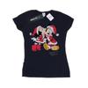 Disney Womens/Ladies Mickey And Minnie Christmas Kiss Cotton T-Shirt