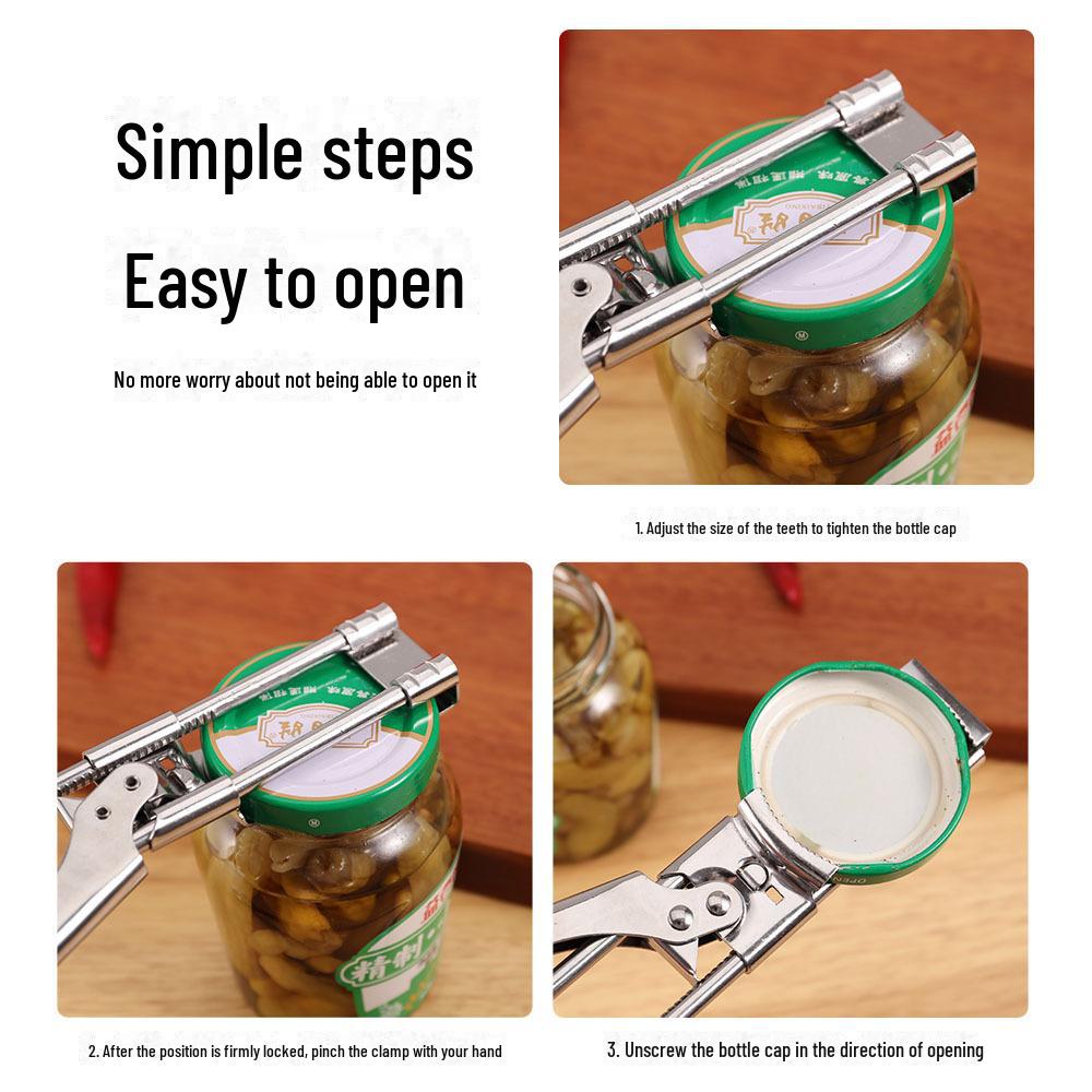 Регулируемый консервный нож из нержавеющей стали: Многофункциональный кухонный инструмент