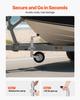 Trailer Jack with Wheel, 150 kg Load Capacity, Heavy Duty Bolt-on Trailer Tongue Jack with Single Wheel & Ergonomic Handle, 230 mm Lift Travel, Fit