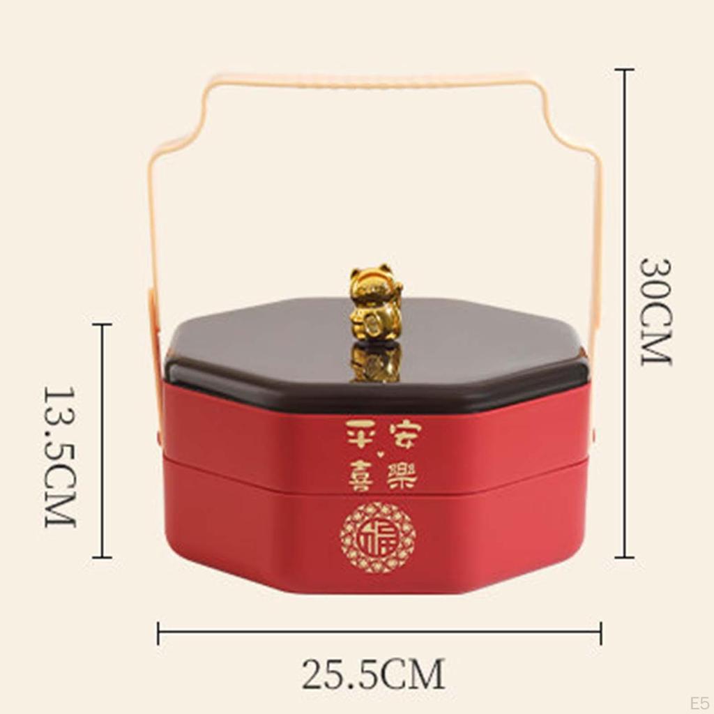 Elegant Divided Serving Platter with Handle for Festive Gatherings