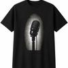 Microphone Mens Womens T-Shirt Retro Vintage Unisex Novelty Gift Tee Funny