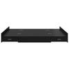 Storage Bed Frame Black Oak Effect 135 x 190 cm