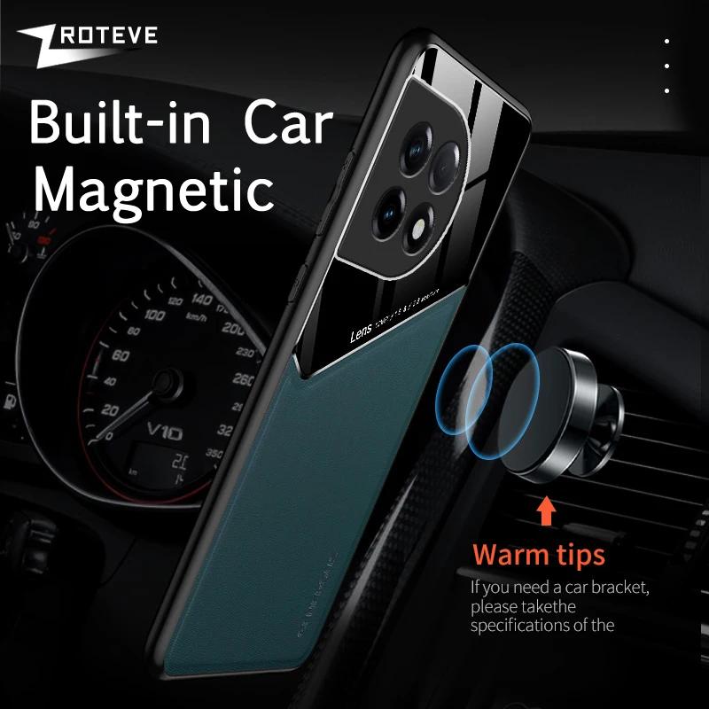 Чехол для OnePlus11 Zroteve из ПУ кожи, автомобильный магнитный жесткий ПК чехол для OnePlus 11 11R 12 12R One Plus 10 R 10T OnePlus10 Pro Чехлы