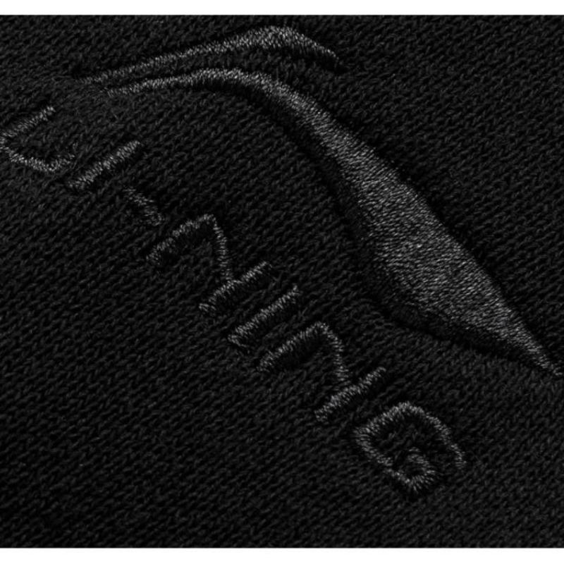 Li Ning Sports Lifestyle Series Color Block Hooded Pullover Sweatshirt Unisex Sweatshirt Black AWDU025-4