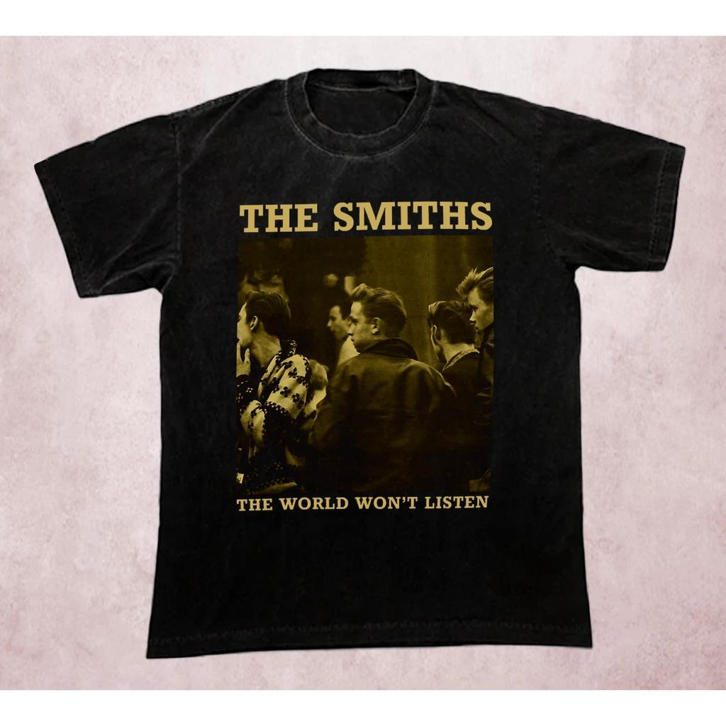 Summer Hot Sale The Smiths The World Wont Listen Tshirt Mens Round Neck Short Sleeved Tshirt