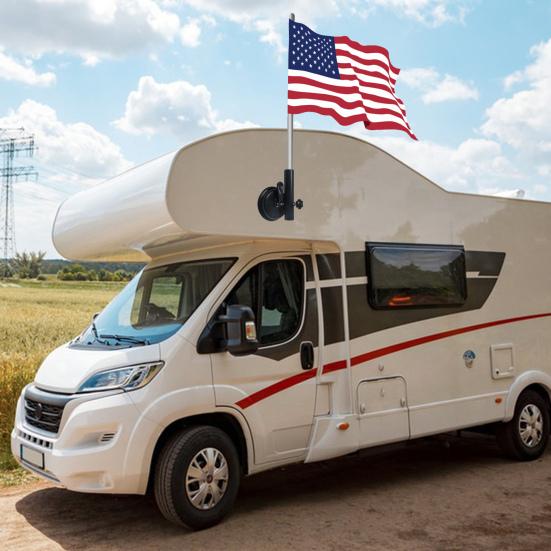 Установка без повреждений. Основание флагштока. Конструкция из сплава. Быстрое крепление для флага. Присоска. Держатель флагштока. Кронштейн для флага.