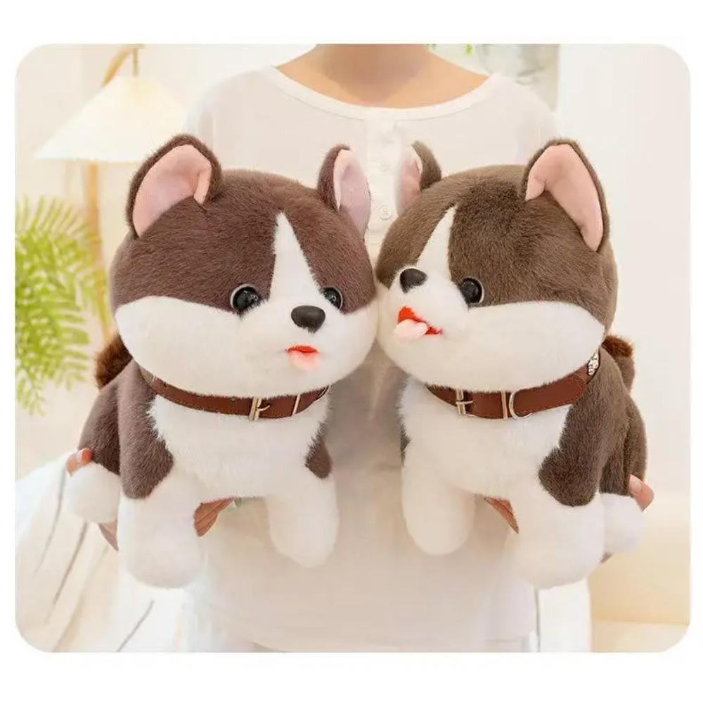 25/35 см Счастливая Собака Кукла Мягкая Плюшевая Игрушка Ручная Работа Кукла Мультяшная Аниме Милая Подушка Подушка Веселый Подарок на День Рождения Ребенку Кукла