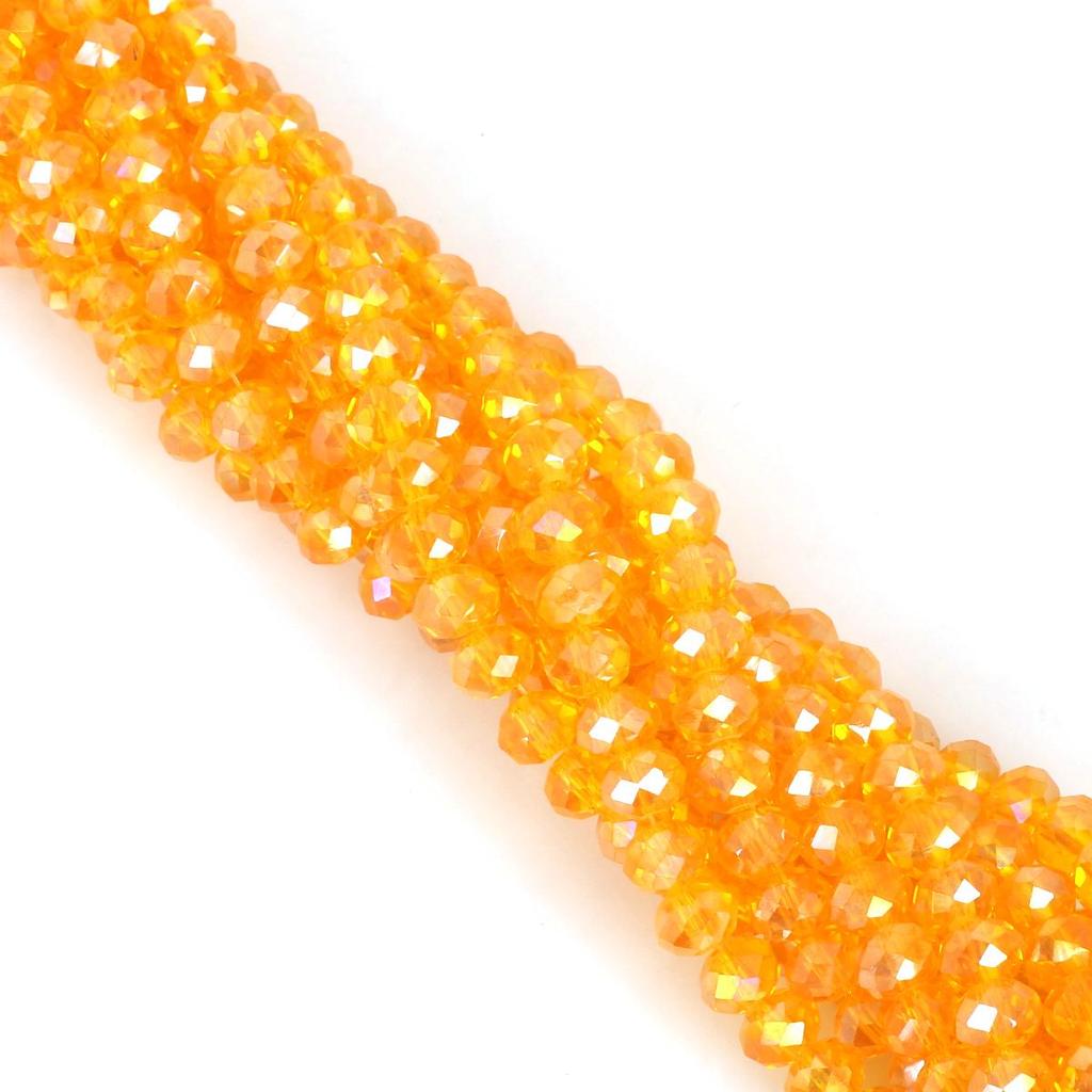 30-200Pcs Rondelle Austria Faceted Crystal Glass Beads Loose Spacer Beads for Jewelry Making