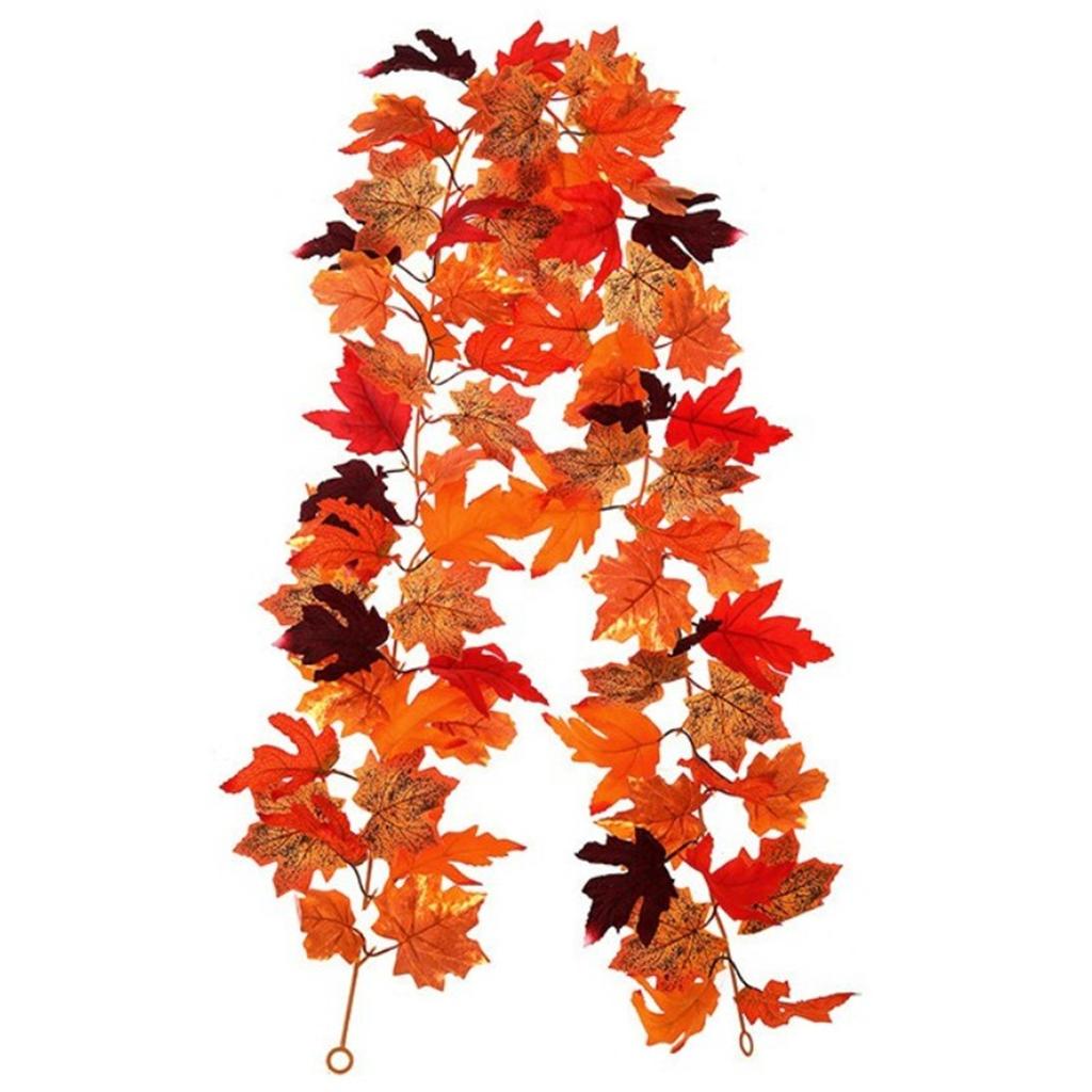 1 Pcs Artificial Leaves Fall Leaf Garland Hanging Vines For Home Fireplace Party Wedding Accessories