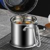 Bacon Grease Saver with Strainer 1.8L Large Capacity Bacon Grease Container Oil Filter Can Easy To Clean Thoughtful Gift