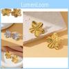 Chic Ins Style Gold Alloy Floral Earrings For Women Perfect For Any Occasion