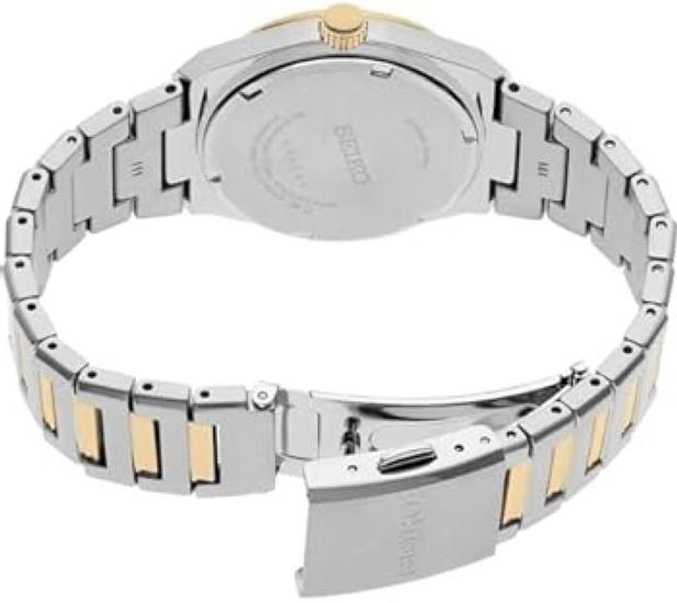 Seiko Классические женские кварцевые часы 34 мм из нержавеющей стали с сапфировым стеклом SUR578P1