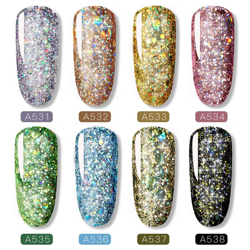 ROSALIND 5ml Shiny Diamond Gel Bright For Nail Art Design LED/UV Lamp
