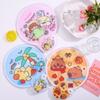 Cartoon Group Fan Round Pocket Fan Mini Portable Fan Folding Fan  for Beach