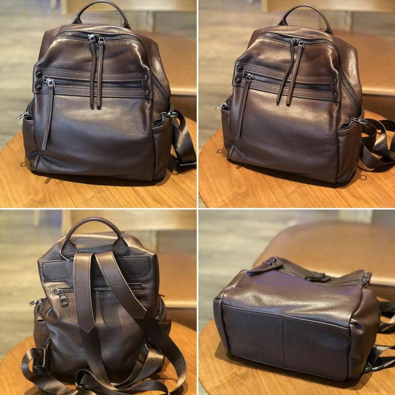 Johnature Высококачественная сумка на плечо из натуральной кожи, женский рюкзак, винтажный рюкзак большой емкости из мягкой яловой кожи, дорожный рюкзак