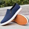 Men's Old Beijing Cloth Shoes Single Shoes Embroidery Spring and Autumn New Breathable One-pedal Lazy Shoes Black Casual Shoes
