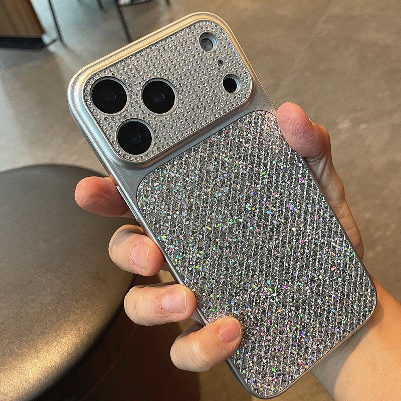 Совместимый чехол для iPhone 17 Pro Max: Роскошный дизайн с пайетками, 16 больших окошек, 15 линз со стразами, подходит для моделей 14/13.