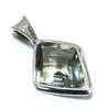 Natural Green Amethyst Gemstone 925 Solid Sterling Silver Pendant 1.10" H8T08