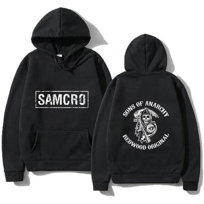SoA-Sons of Anarchy SAMCRO Графика Толстовка для мужчин Уличная одежда Рок Панк Толстовки Мужские Harajuku Trend Винтаж Большие толстовки