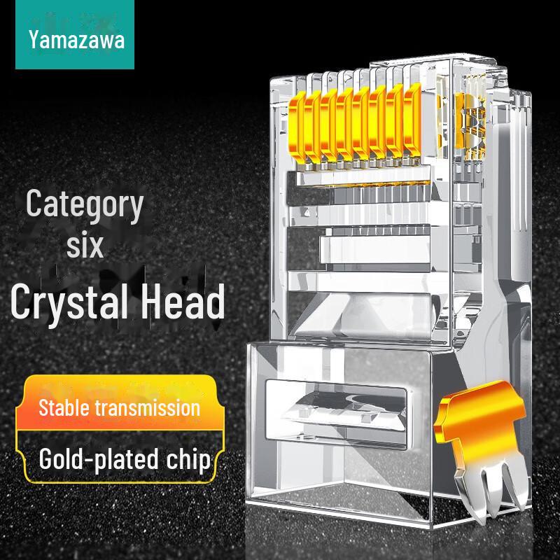 Shanze Gold-Plated CAT6 RJ45 Gigabit Network Connector, 8 Core