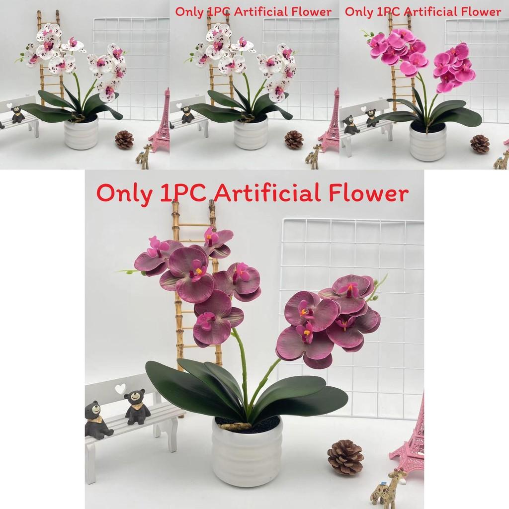 Phalaenopsis Artificial Flower Plant Pot For Wedding Decor And Photography Indoor Outdoor Display