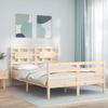 VidaXL Bed Frame with Headboard 120x200 Cm Solid Wood 3194436