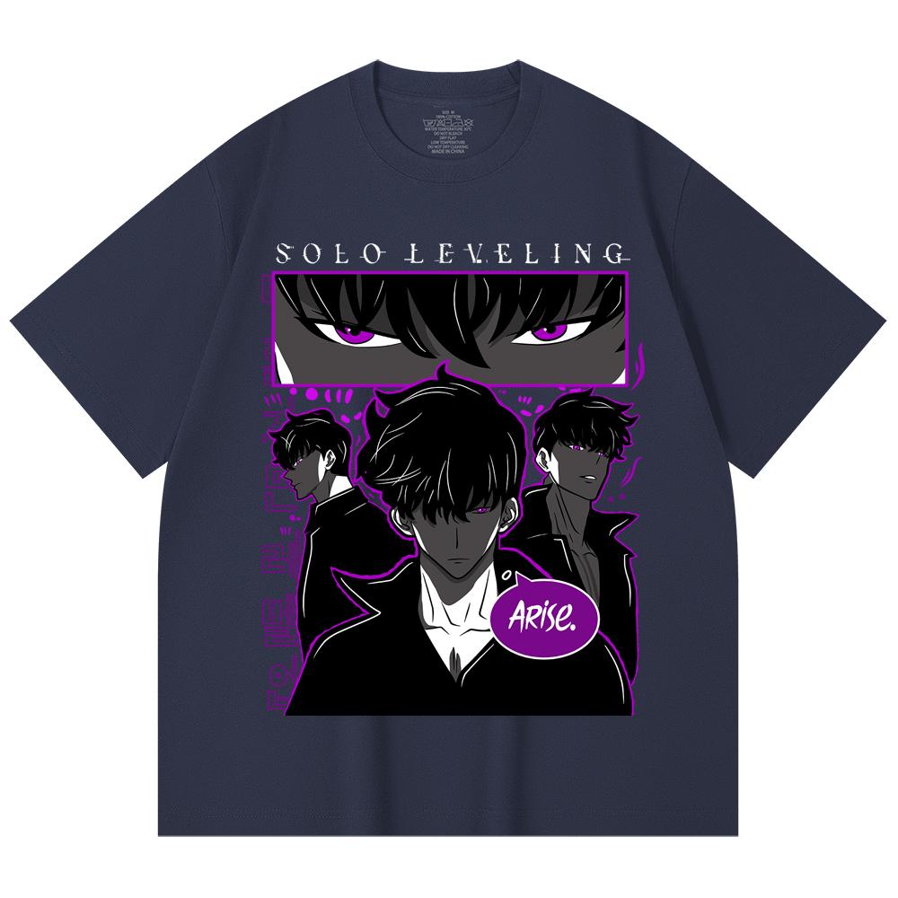 230 Gsm 100% Cotton Solo Leveling V11 Print Unisex Heavy Cotton T Shirt