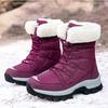 Новые хлопковые туфли Водонепроницаемые и морозостойкие Длинные сапоги для женщин Для улицы с толстым бархатом и теплотой Снежные сапоги