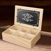 With Clear Lid Wooden Tea Box Dust-proof Jewelry Display Case Sturdy Tea Bag Holder  Home Cabinet