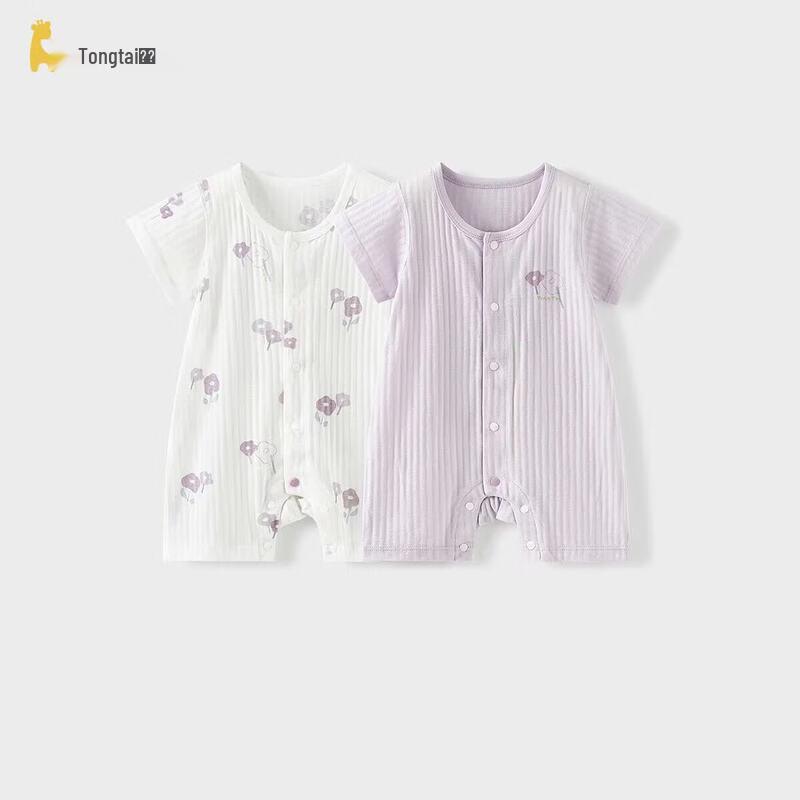 TONGTAI Baby Pure Cotton Short Sleeve Summer Romper