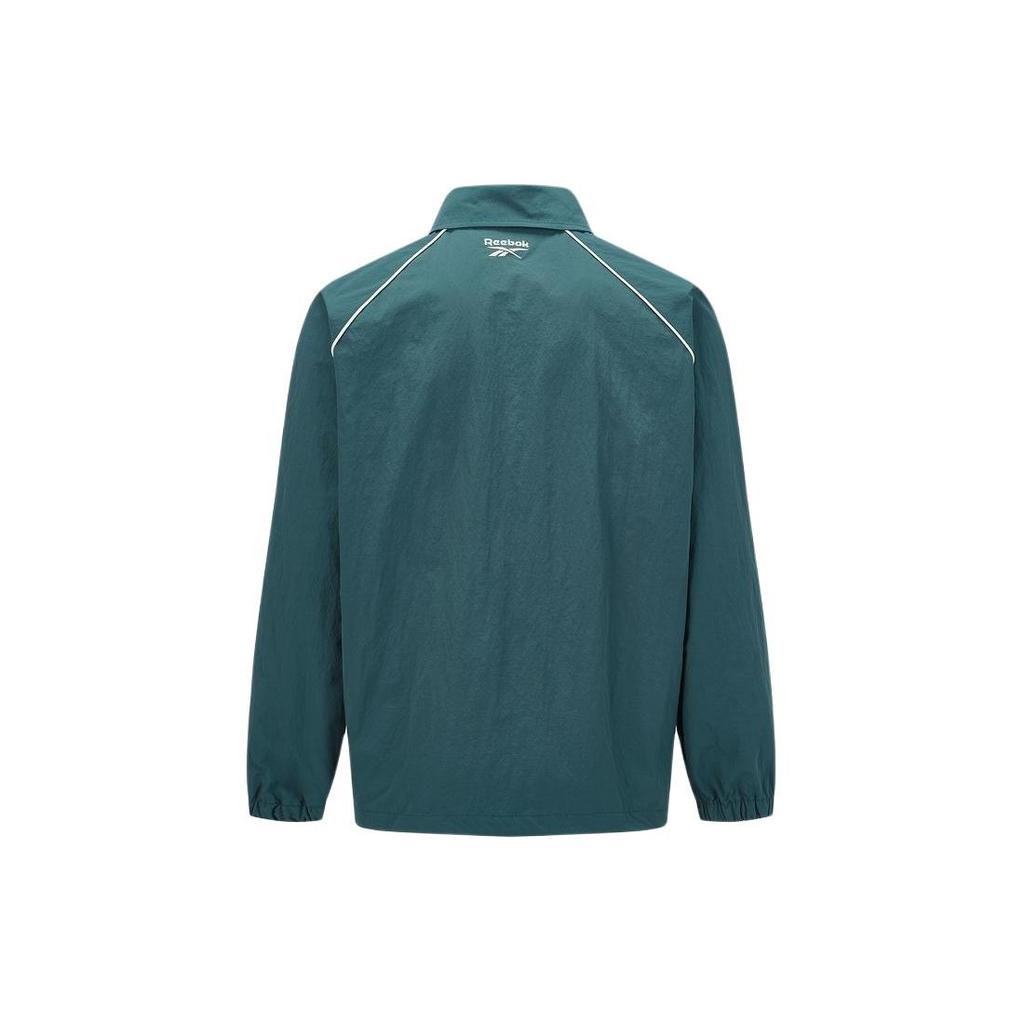 Reebok Letter Embroidered Sports Casual Outdoor Woven Jacket Unisex Jackets Gem-Green 24SRC107UGL7