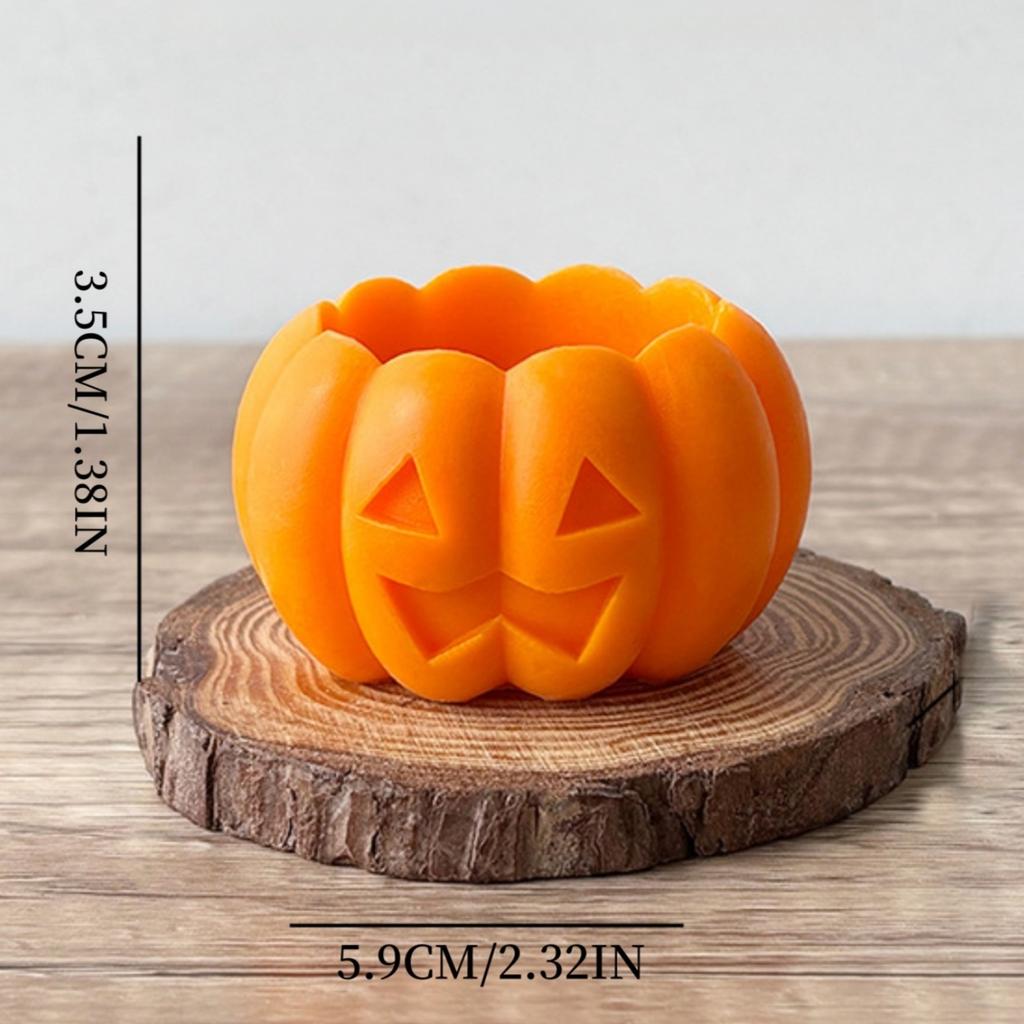 1/2pcs Ghost & Pumpkin Scented Candle Adorable Soy Wax Candles Idea Gifts for Holiday Halloween Home Party Atmosphere Decorative