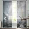 Тюлевые шторы для гостиной, корабль, кубик льда, холодная спальня, кабинет, окно, прозрачные шторы, кухня, балкон, интерьер, вуаль, шторы